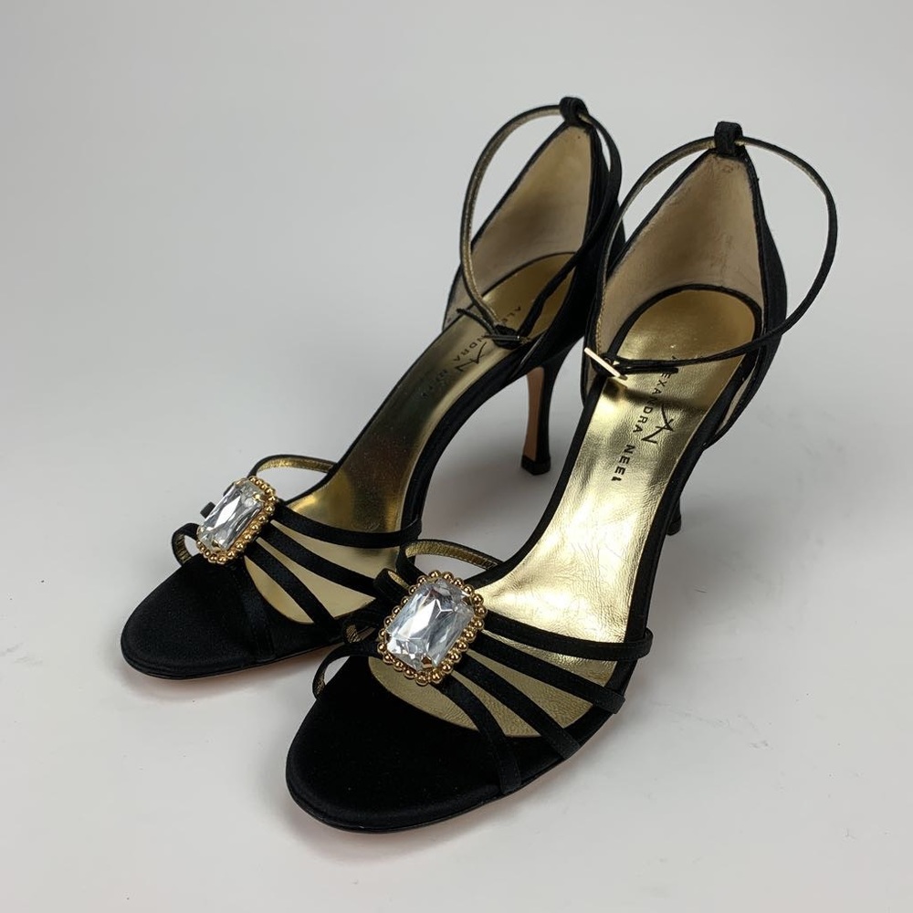 Alexandra Neel women’s sandal gem heels black 6-7